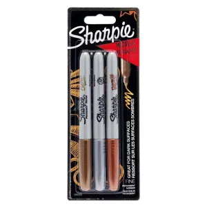 ■ Sharpie - 3 Fine Tip Permanent Markers - Metallic