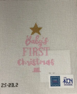 * Ziggy Stitches ZS23-2  Baby's First Christmas Tree- Pink