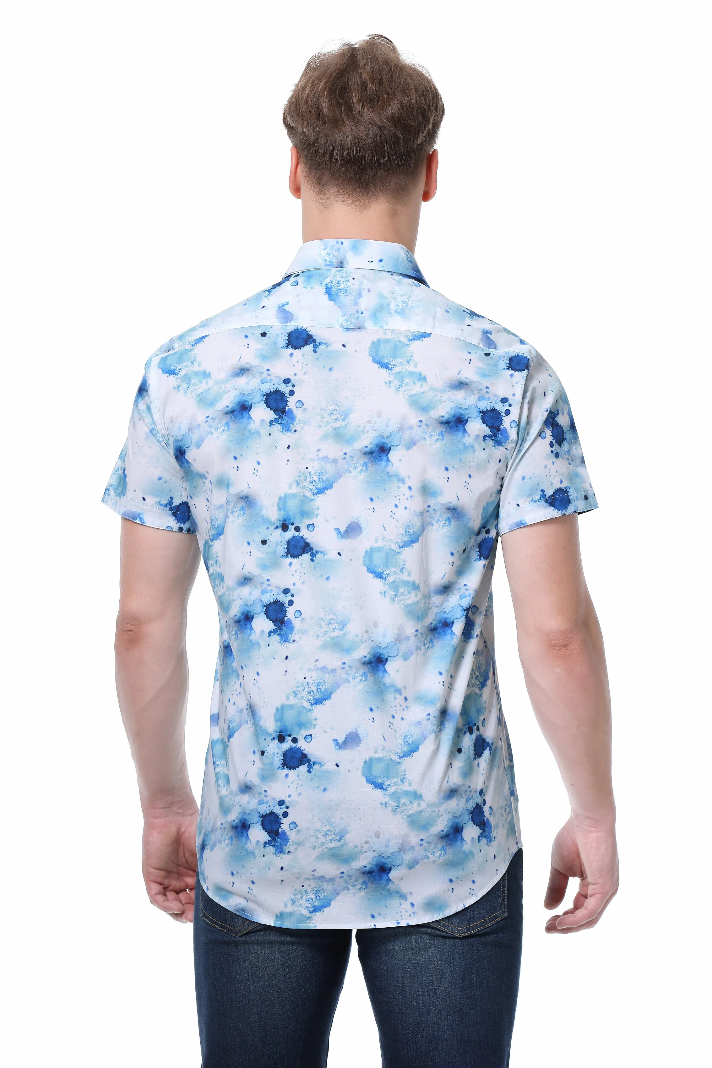 1 Like No Other Akvarel Short Sleeve Casual Shirt