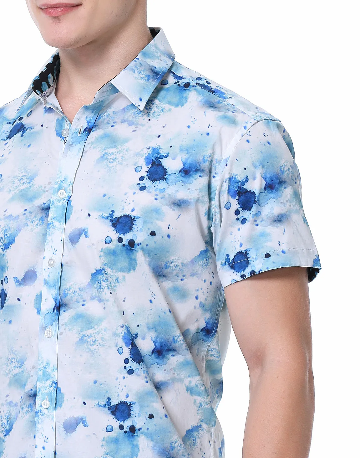 1 Like No Other Akvarel Short Sleeve Casual Shirt