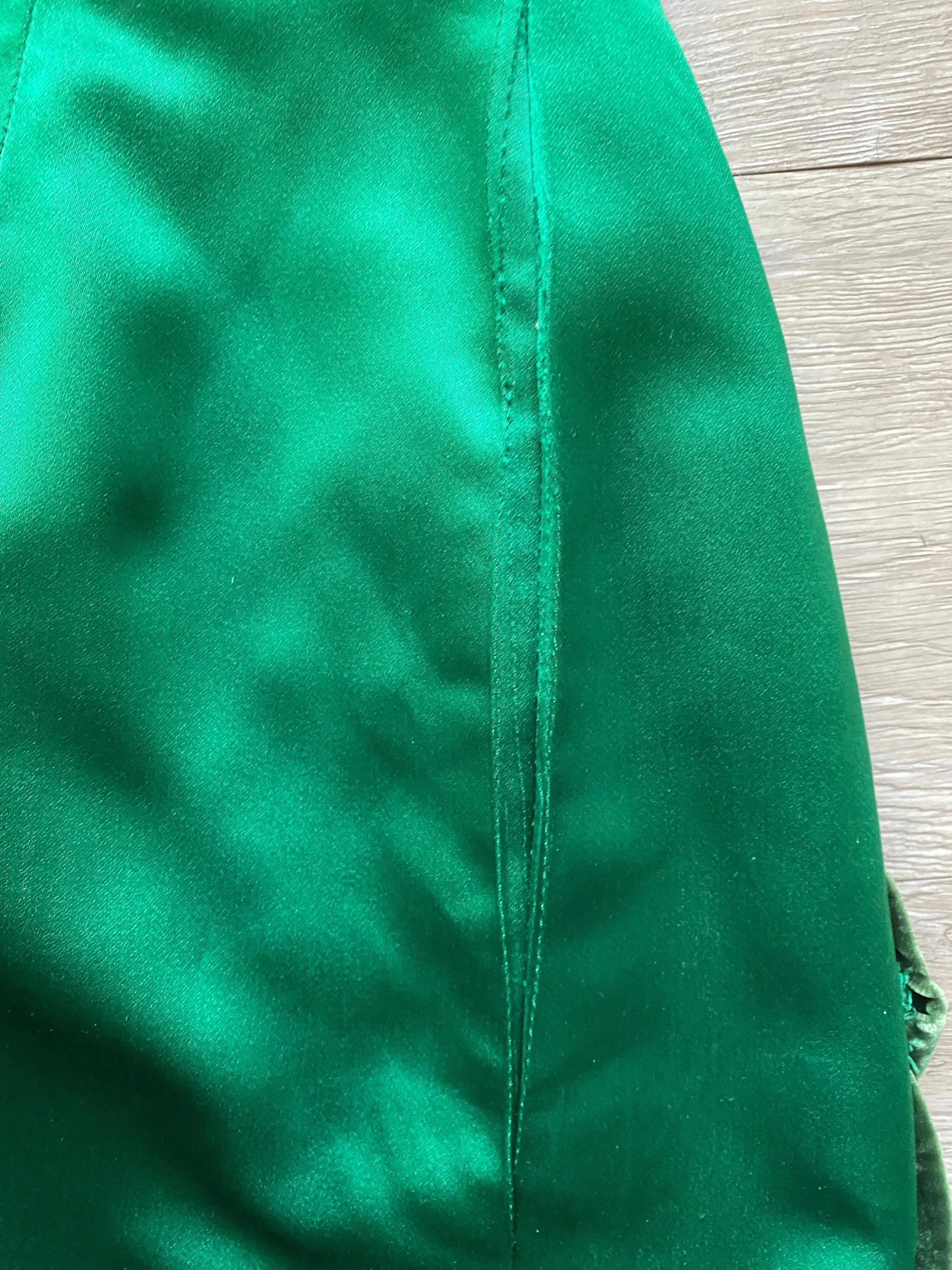 1960s OLEG CASSINI demi couture satin velvet dress xs | new winter