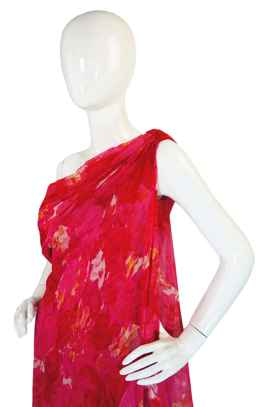1960s One Shoulder Suzy Perette Dress