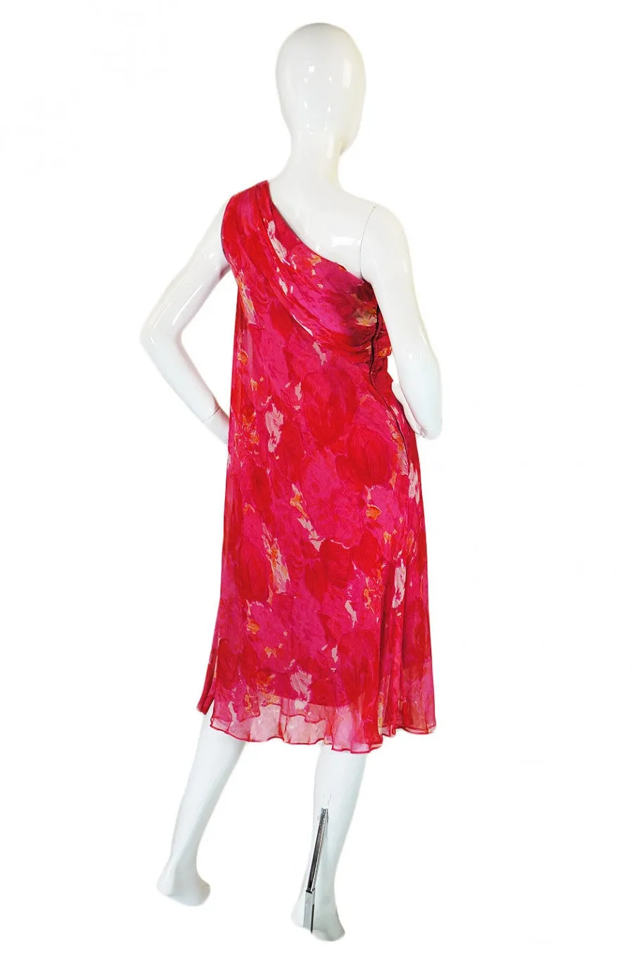 1960s One Shoulder Suzy Perette Dress