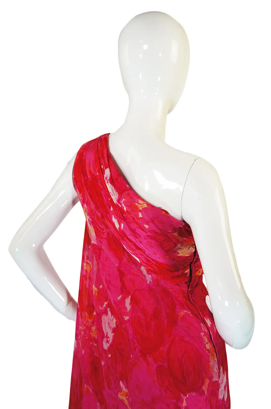 1960s One Shoulder Suzy Perette Dress