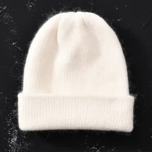 2017 New Winter Hat for Women Rabbit Cashmere Knitted Beanies Thick Warm Vogue Ladies Wool Angora Hat Female Beanie Hats