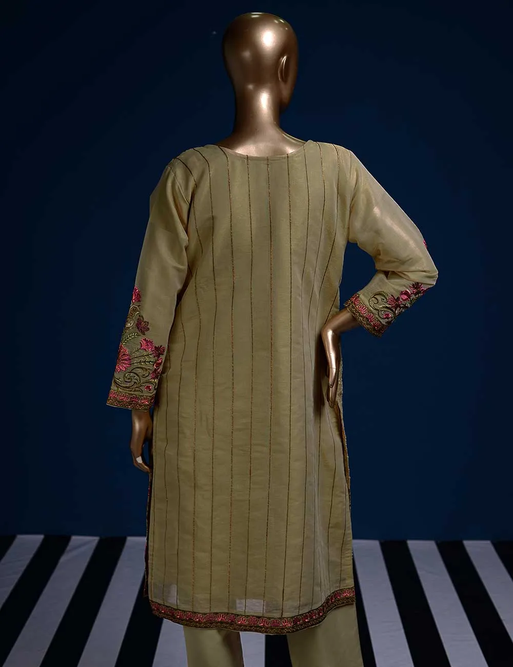 3 Pc Khaddi Lawn Unstitched Embroidered Dress (TP-08)