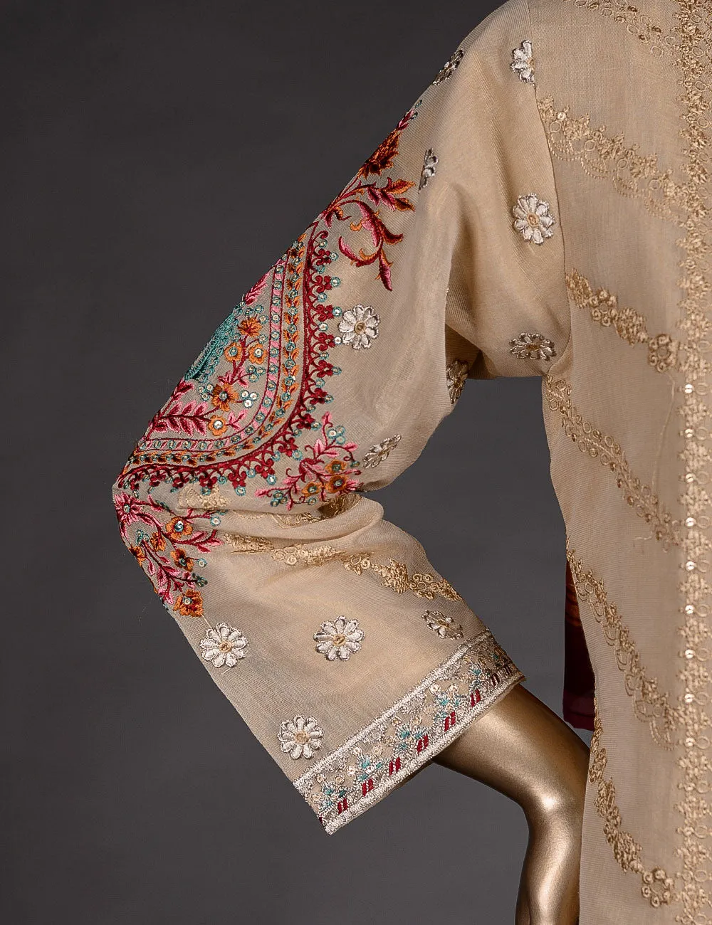 3 Pc Khaddi Lawn Unstitched Embroidered Dress (TP-20)