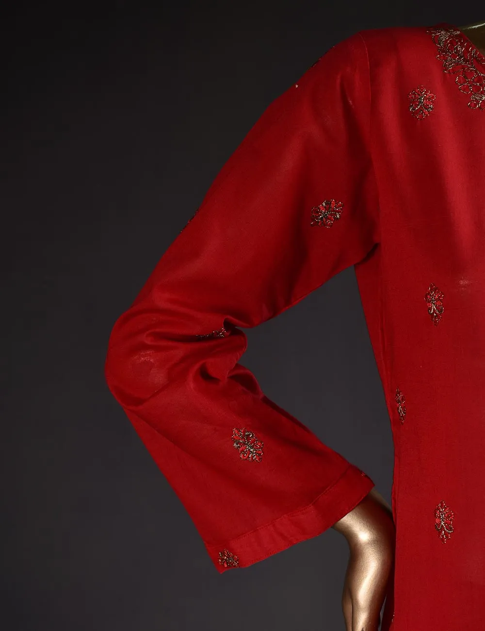 3 Pc Unstitched Embroidered Lawn Dress with Chiffon Embroidered Dupatta - Budapest (ZEB-1A)