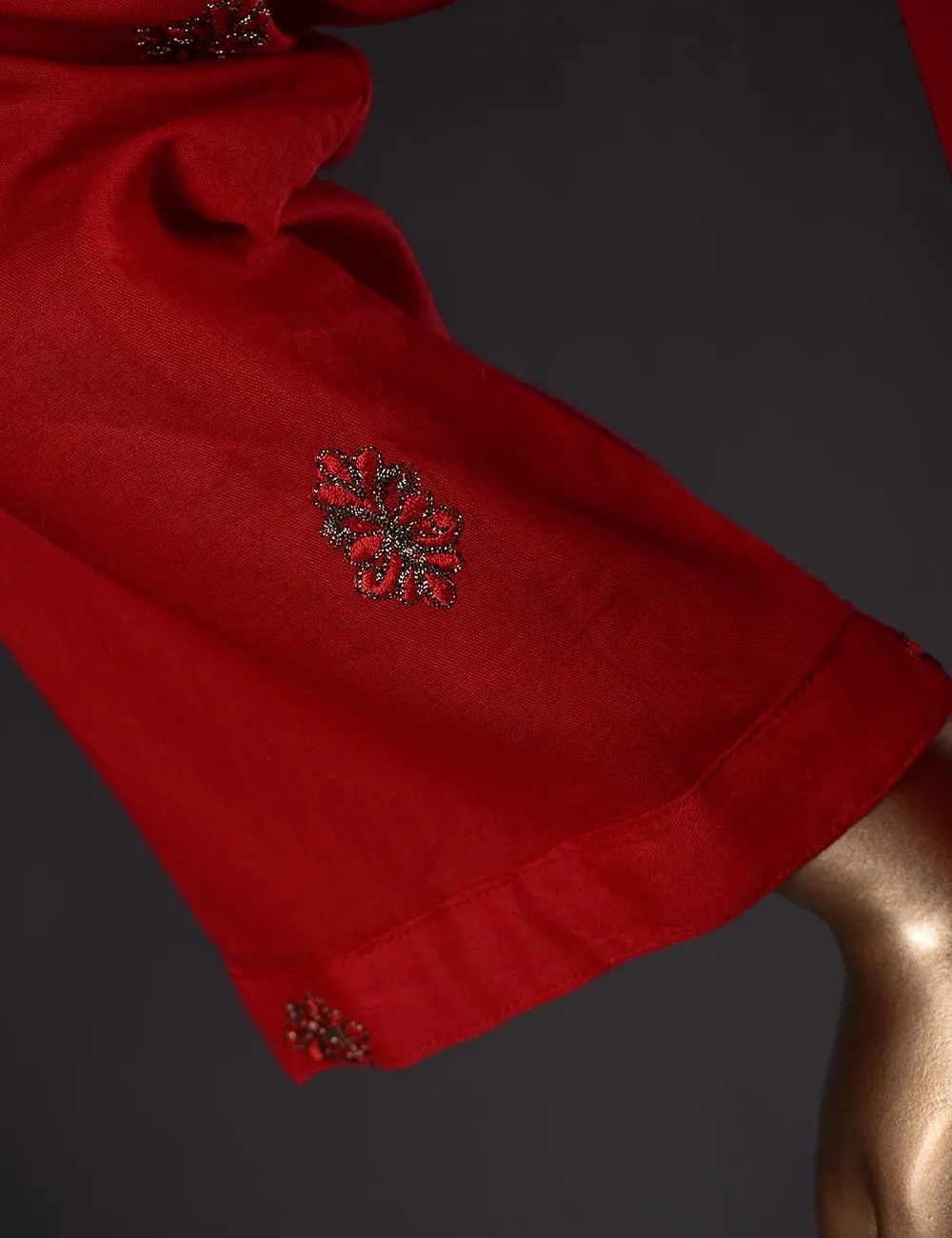 3 Pc Unstitched Embroidered Lawn Dress with Chiffon Embroidered Dupatta - Budapest (ZEB-1A)