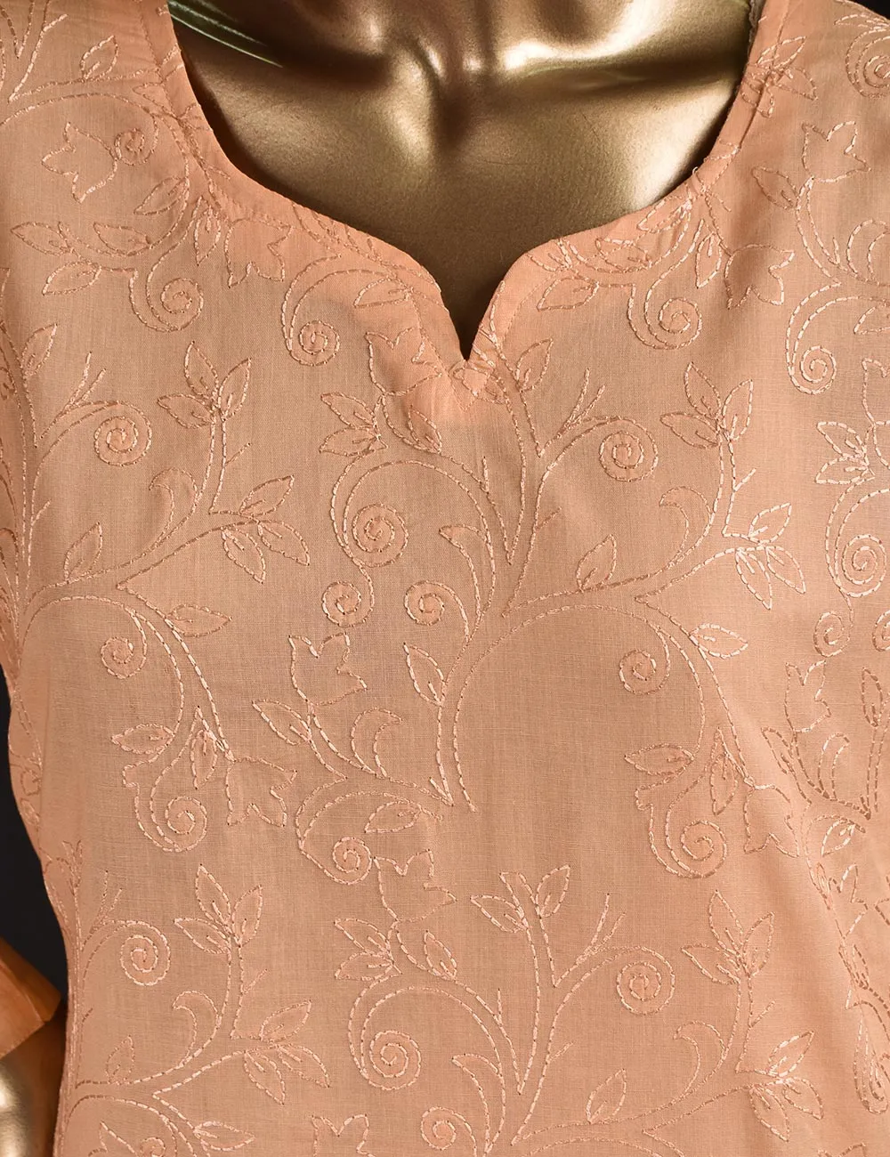 3 Pc Unstitched Embroidered Lawn Dress with Chiffon Embroidered Dupatta - Florence (ZEB-2A)