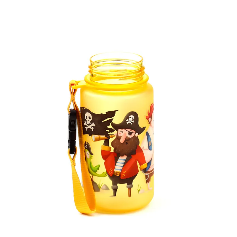350ml Shatterproof Pop Top Children's Water Bottle - Jolly Rogers Pirates