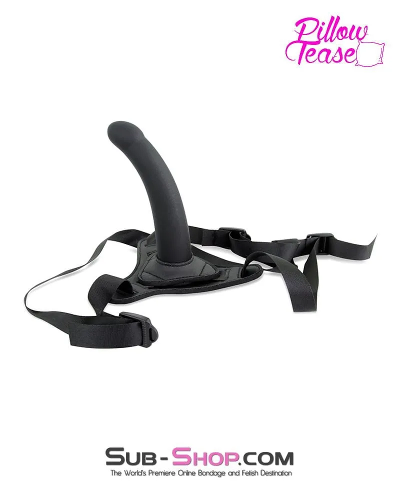 6171M      G Spot Pegger Strap On Silicone Dildo and Soft Harness Set