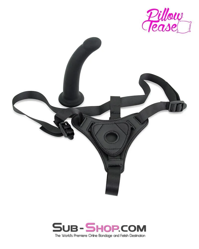 6171M      G Spot Pegger Strap On Silicone Dildo and Soft Harness Set
