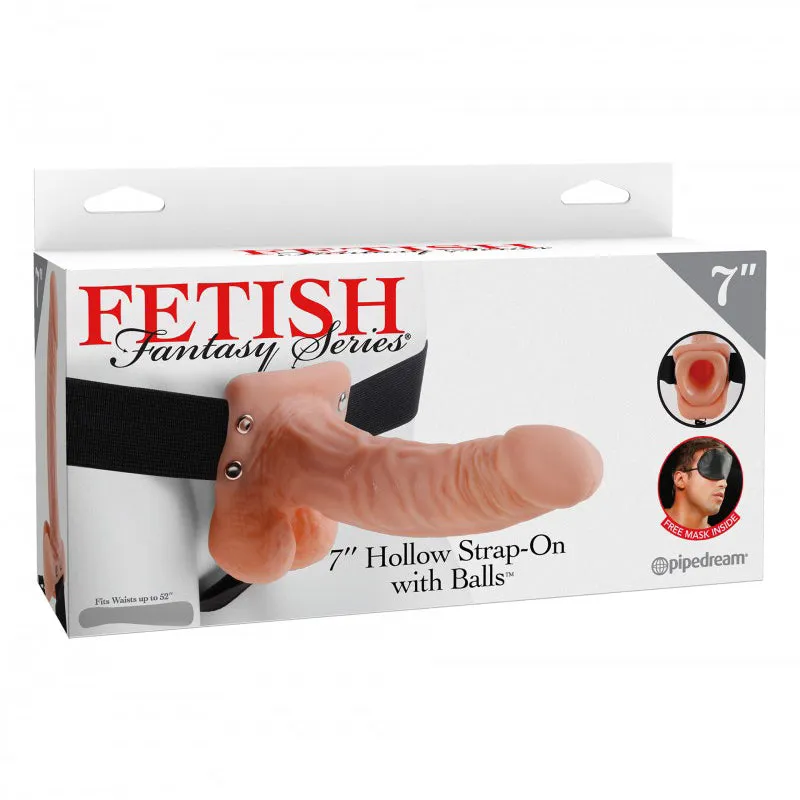 7 Inch Hollow Strap-On with Balls