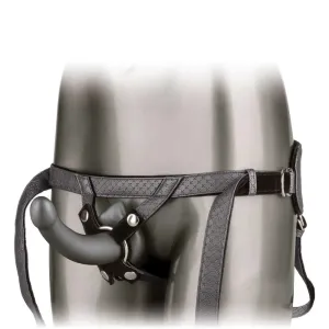 7.5 Inch Black Ultrasoft Set Crotchless Strap on with G-probe