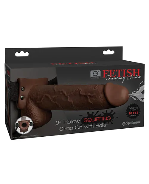 9" Hollow Squirting Strap On