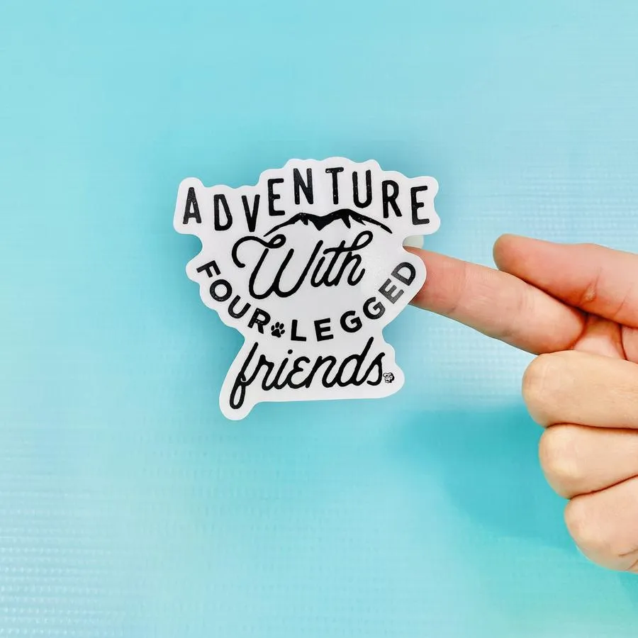 Adventure With Four Legged Friends Vinyl Sticker