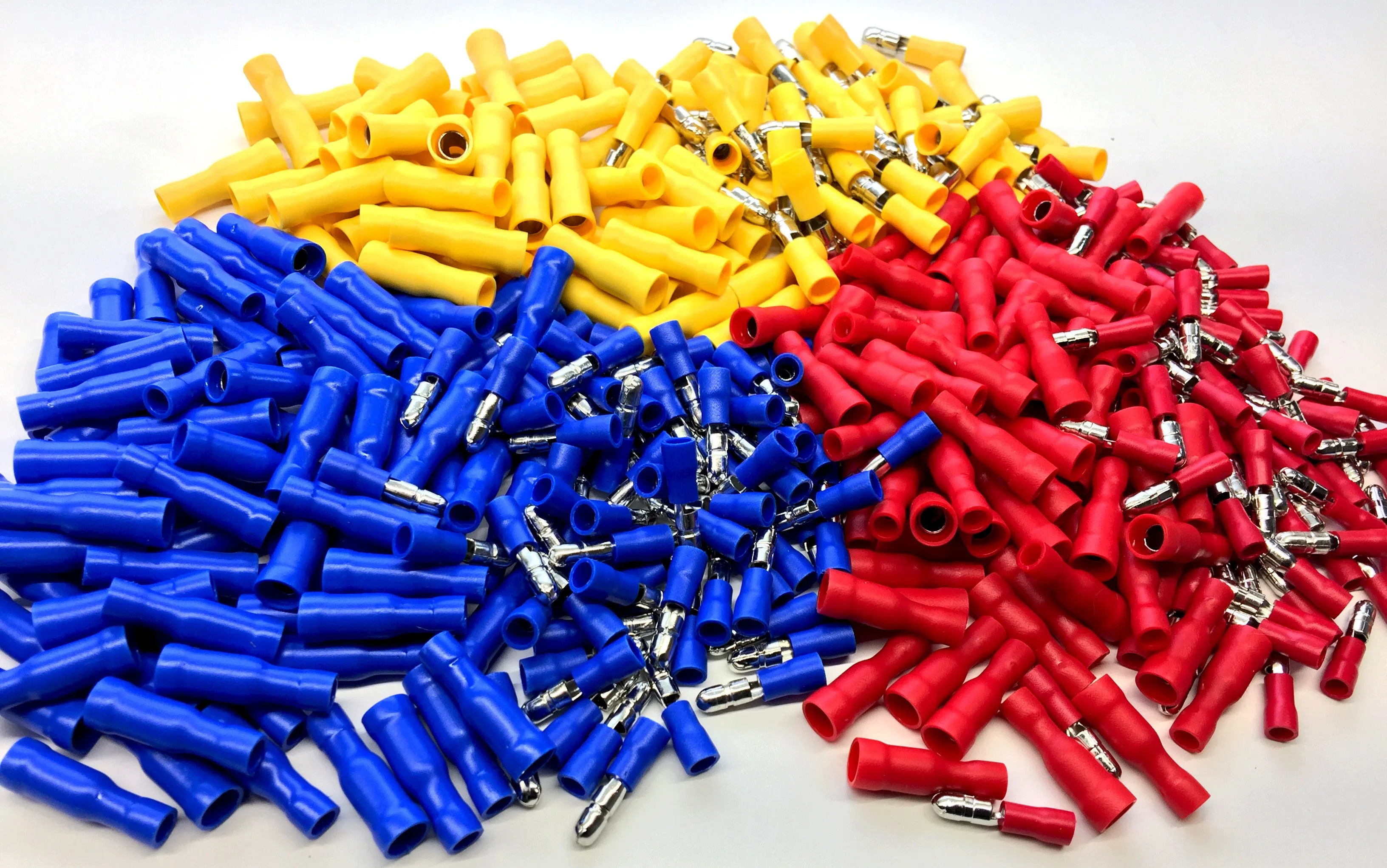 AIRNIX TERMINAL 380pcs Insulated Male/Female Bullet/Receptacle Disconnects Set (Snap Plugs/Receptacles)
