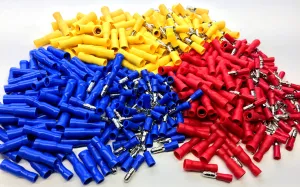 AIRNIX TERMINAL 380pcs Insulated Male/Female Bullet/Receptacle Disconnects Set (Snap Plugs/Receptacles)