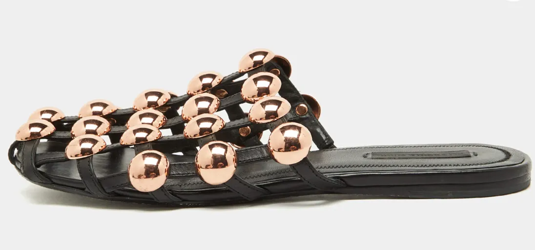 ALEXANDER WANG Amelia Studded Lattice Slides 36