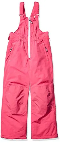 Amazon Essentials Girls' Water-Resistant Snow Bib, Pink, Medium