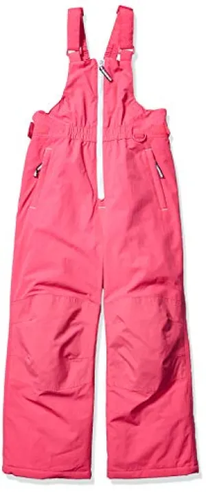 Amazon Essentials Girls' Water-Resistant Snow Bib, Pink, Medium