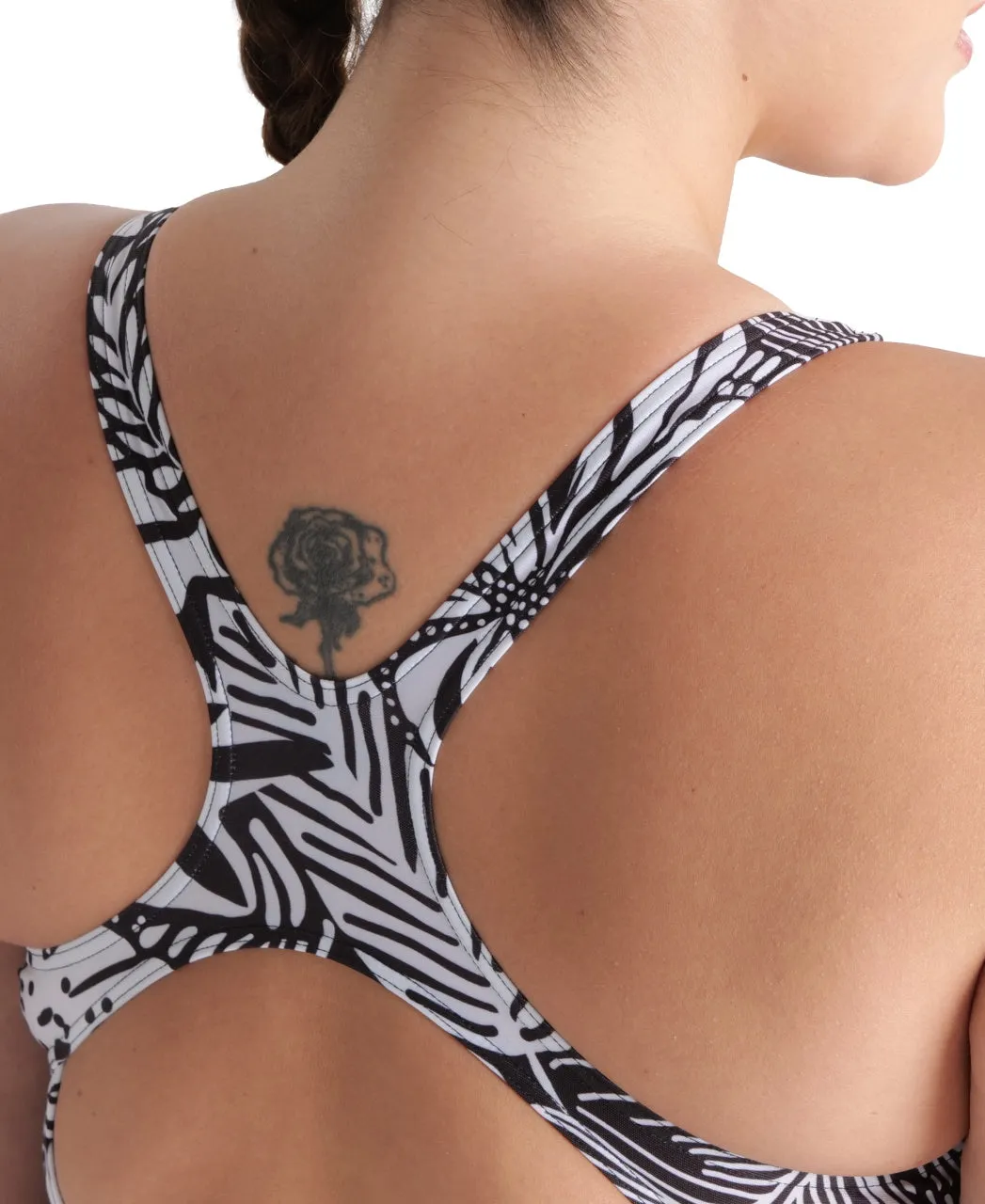 Arena Women's Allover Swim Pro Back Plus Swimsuit - Black Multi