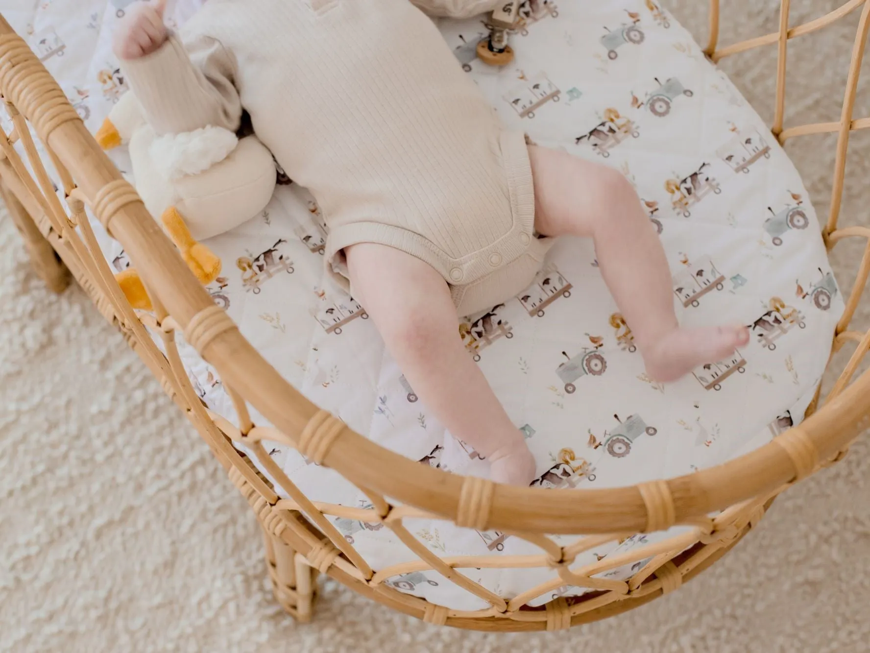 Bambella Waterproof Bassinet Sheet | Oakwood Farm