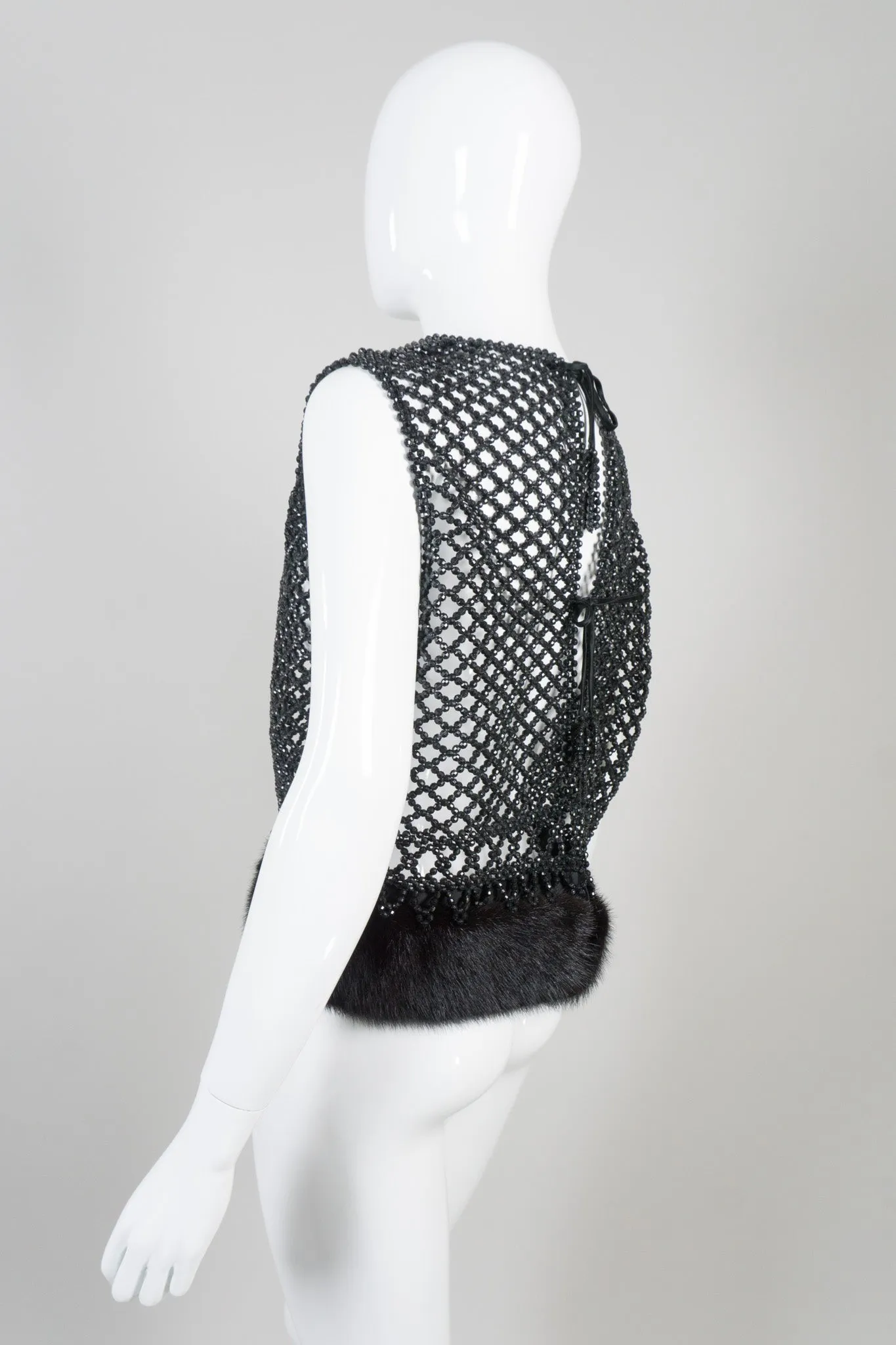 Beaded Mesh Top