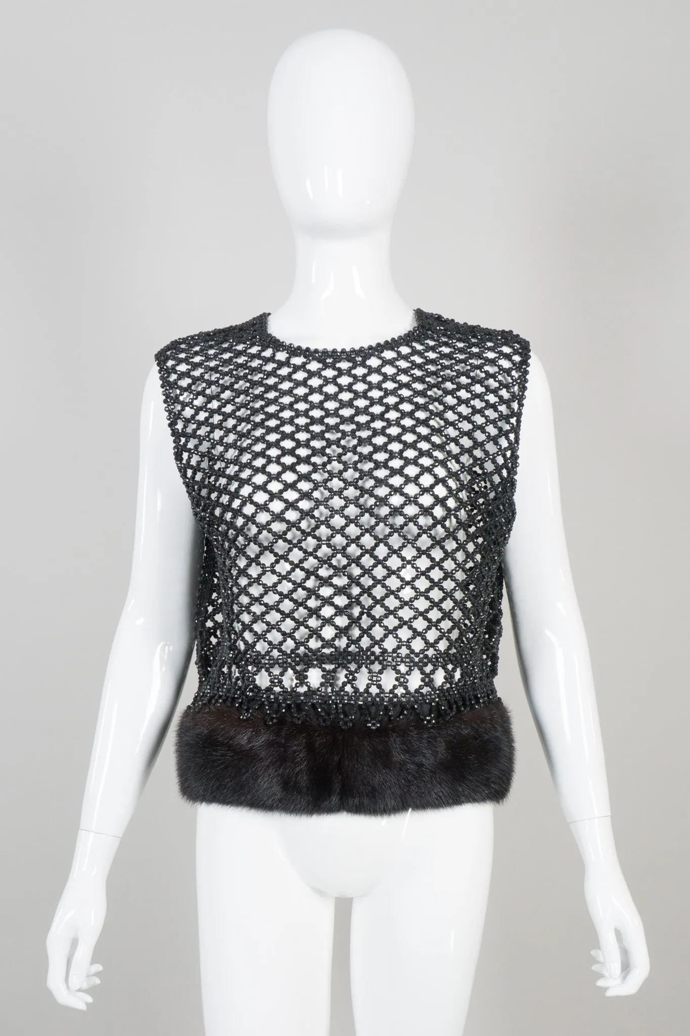 Beaded Mesh Top