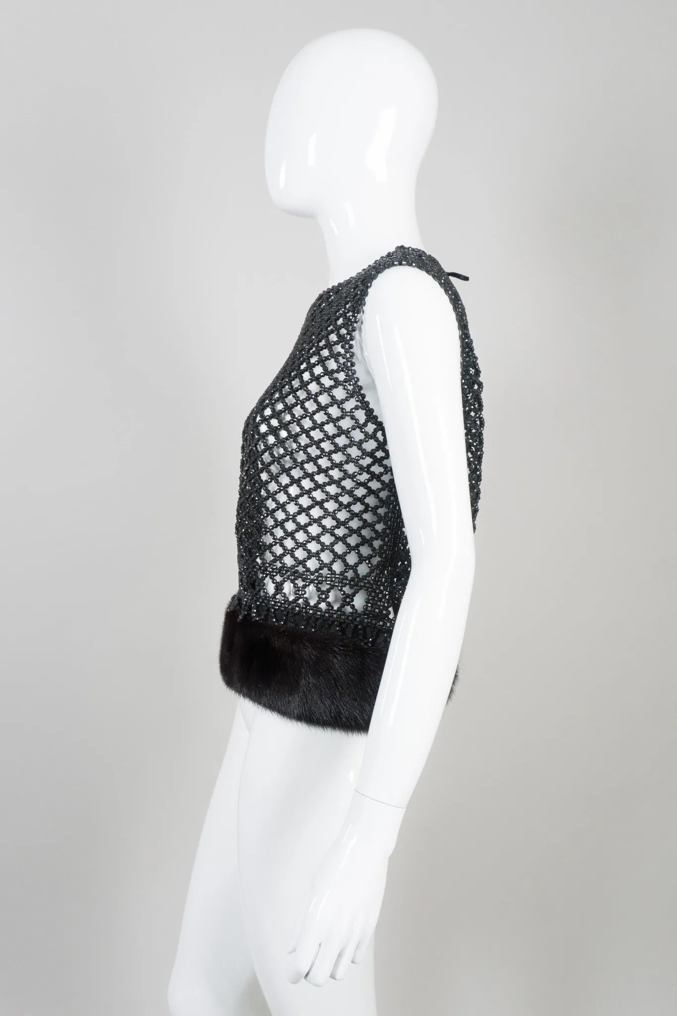 Beaded Mesh Top