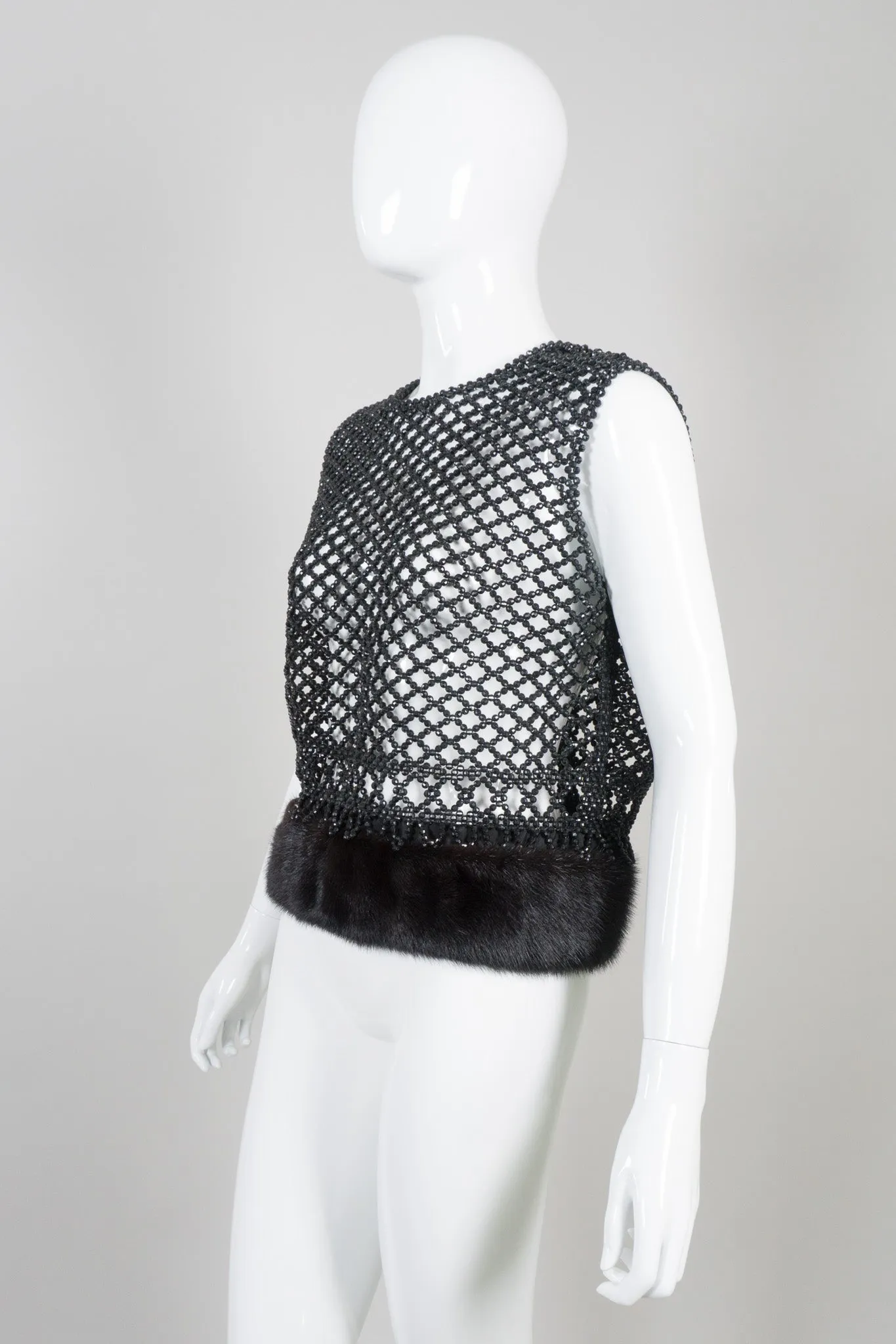 Beaded Mesh Top