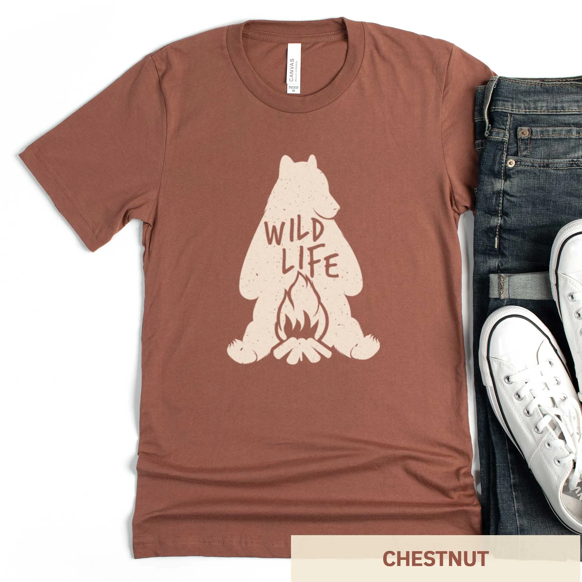 Bear Wildlife - Adult Unisex Jersey Crew Tee