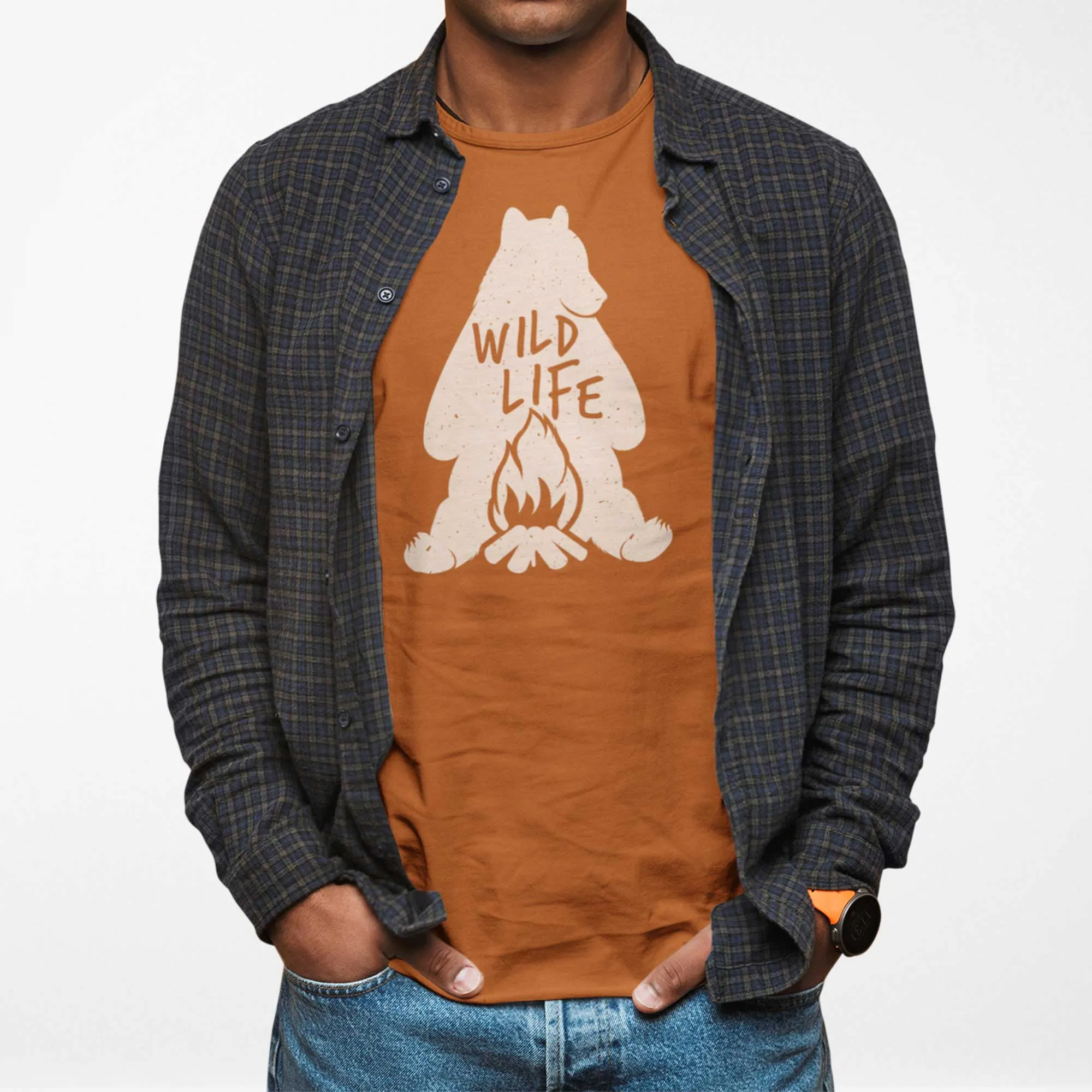Bear Wildlife - Adult Unisex Jersey Crew Tee