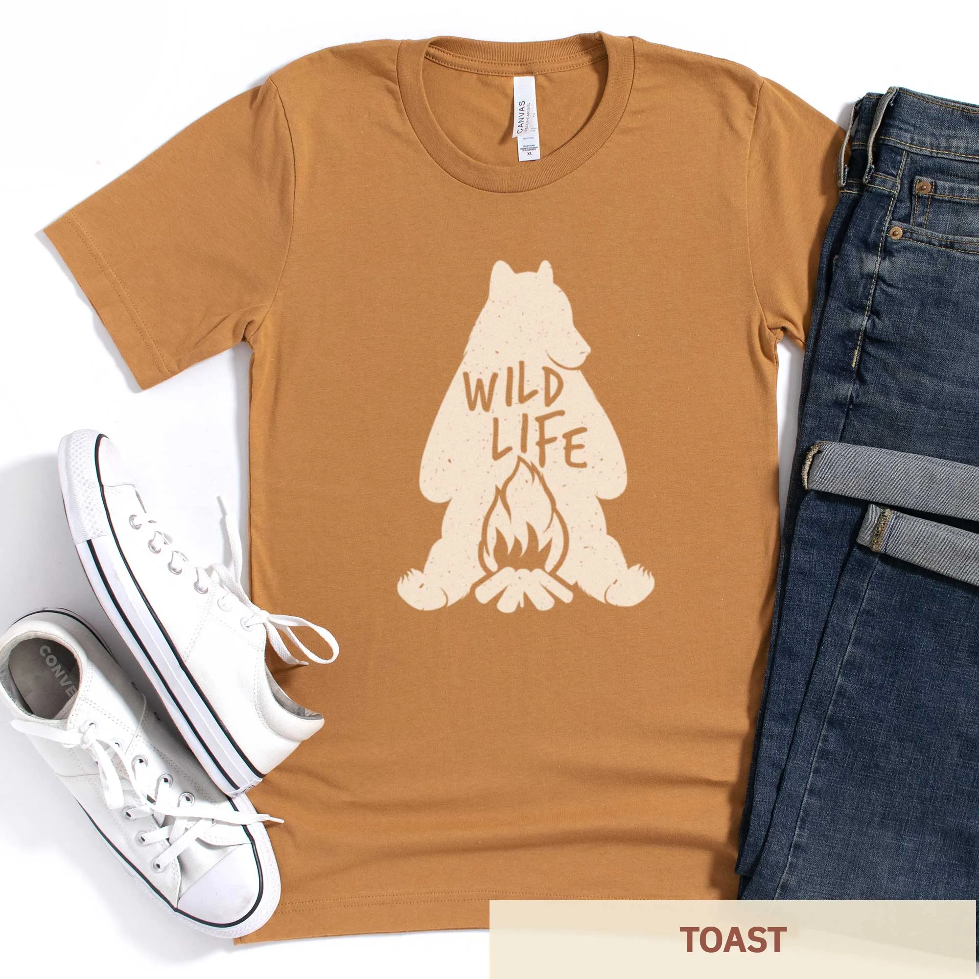 Bear Wildlife - Adult Unisex Jersey Crew Tee