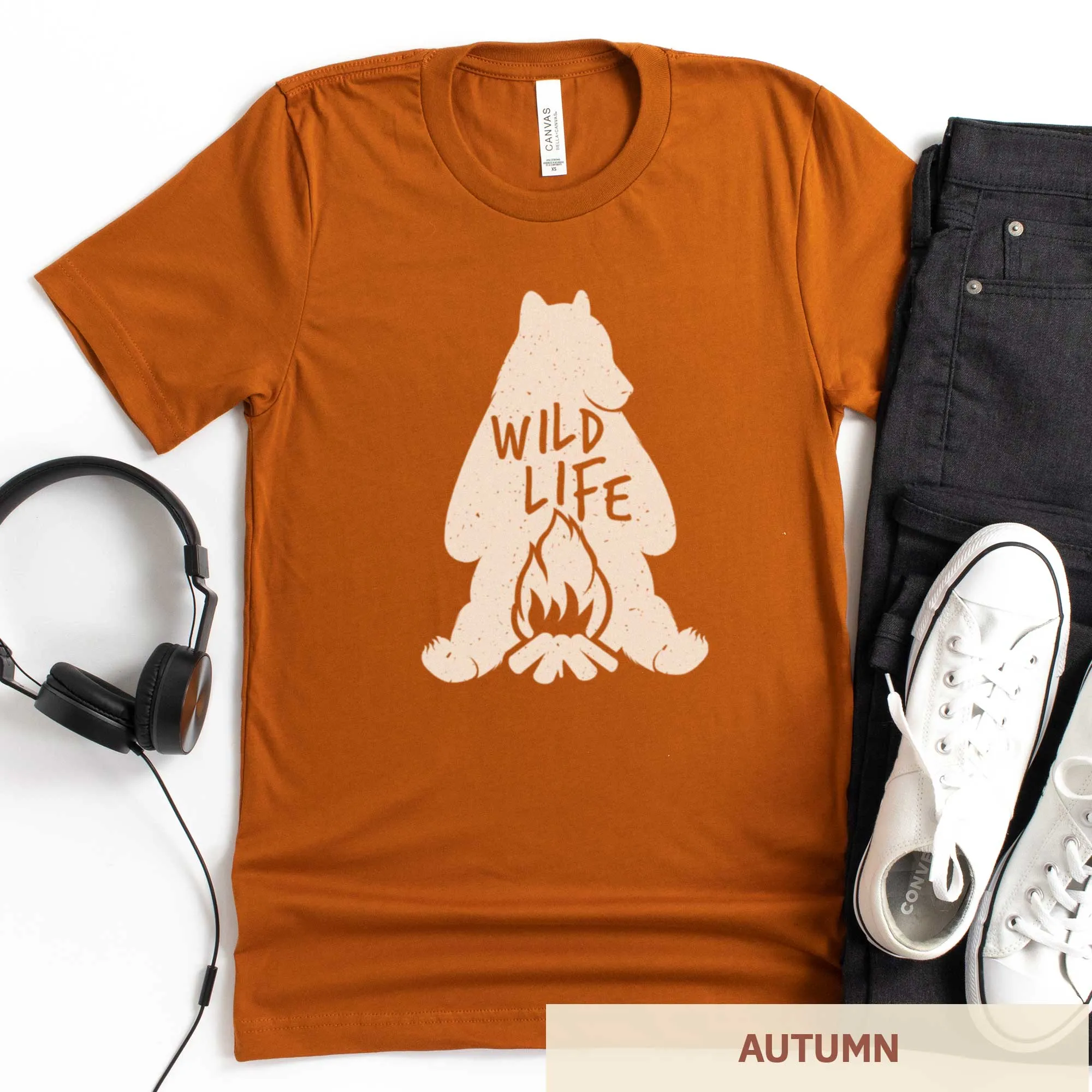 Bear Wildlife - Adult Unisex Jersey Crew Tee