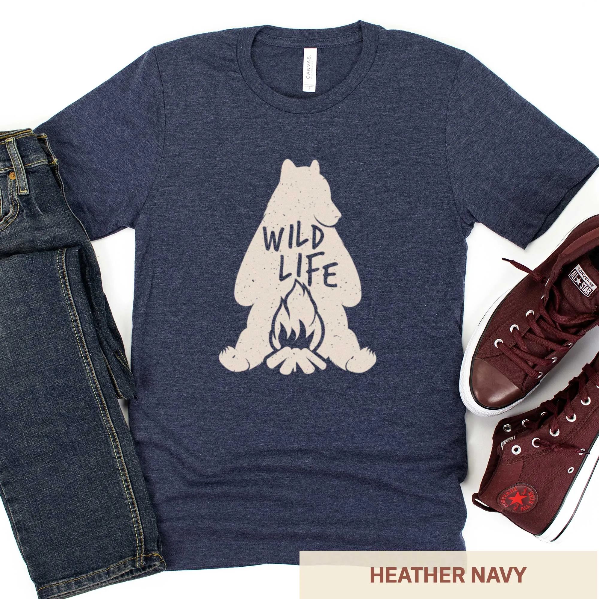 Bear Wildlife - Adult Unisex Jersey Crew Tee