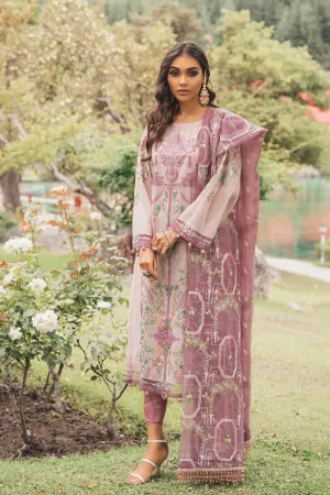 Beautiful Pakistani masuri embroidered dress in tea rose color # P2377