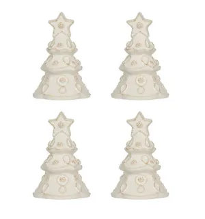 Berry and Thread Tree Place Card Holder S/4 - Whitewash