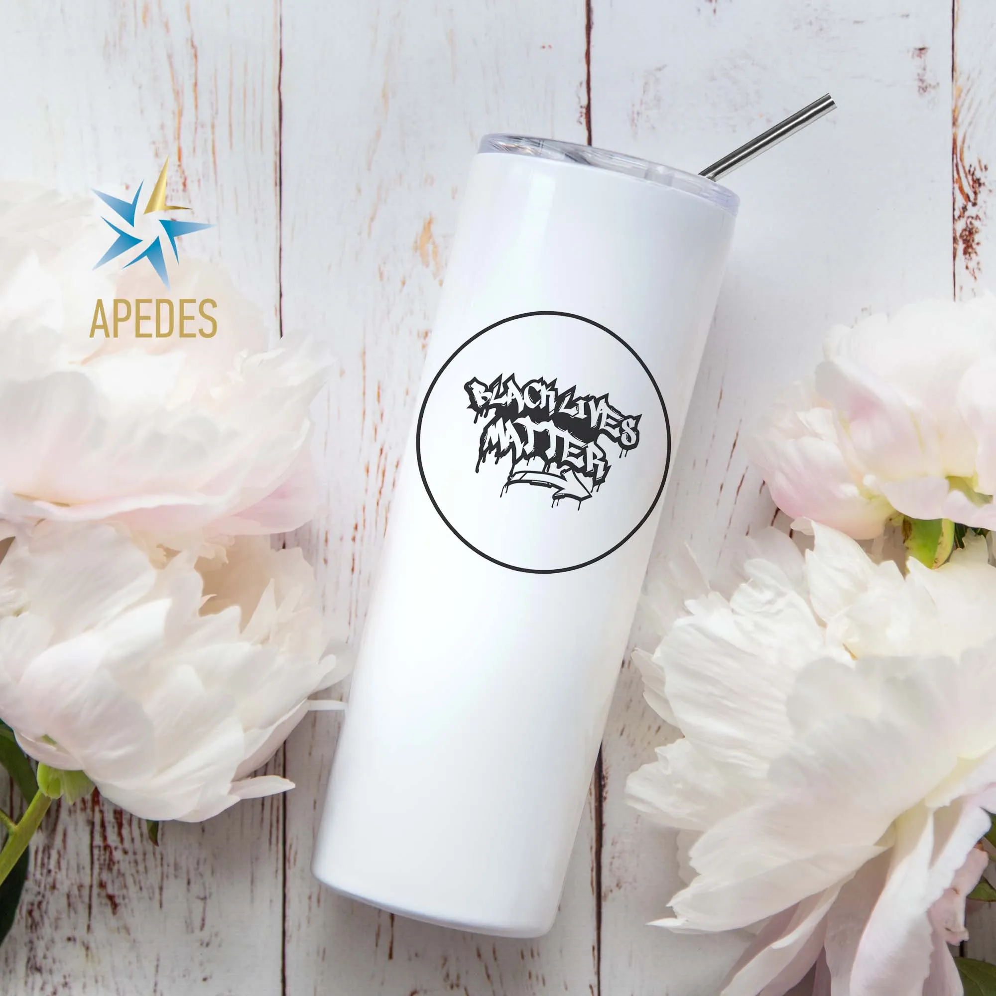 Black Lives Matter Stainless Steel Skinny Tumbler 20 OZ