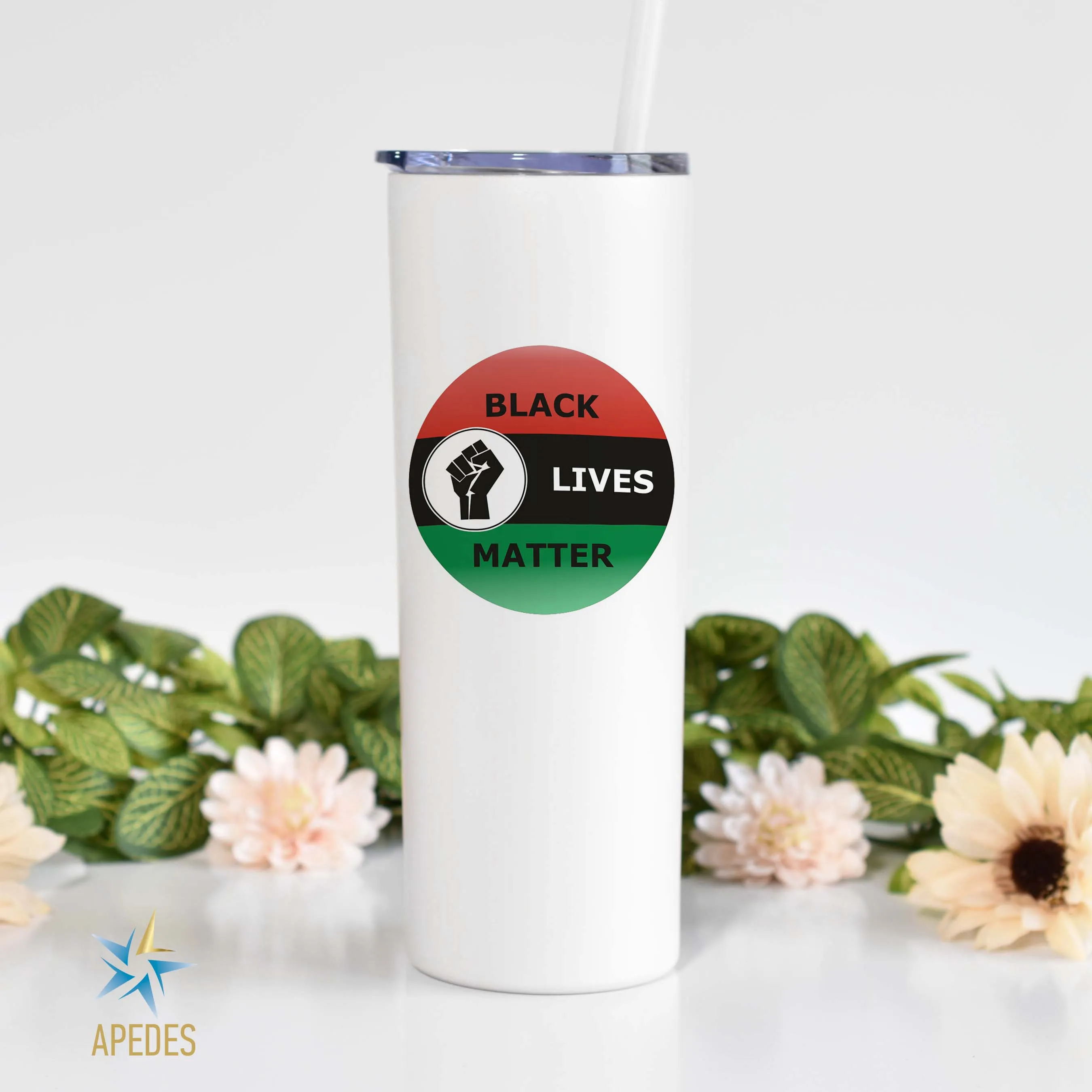 Black Lives Matter Stainless Steel Skinny Tumbler 20 OZ