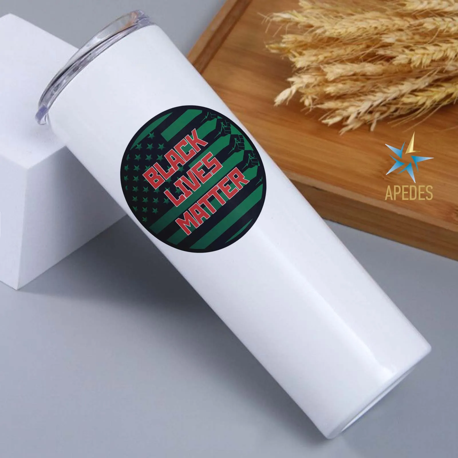Black Lives Matter Stainless Steel Skinny Tumbler 20 OZ