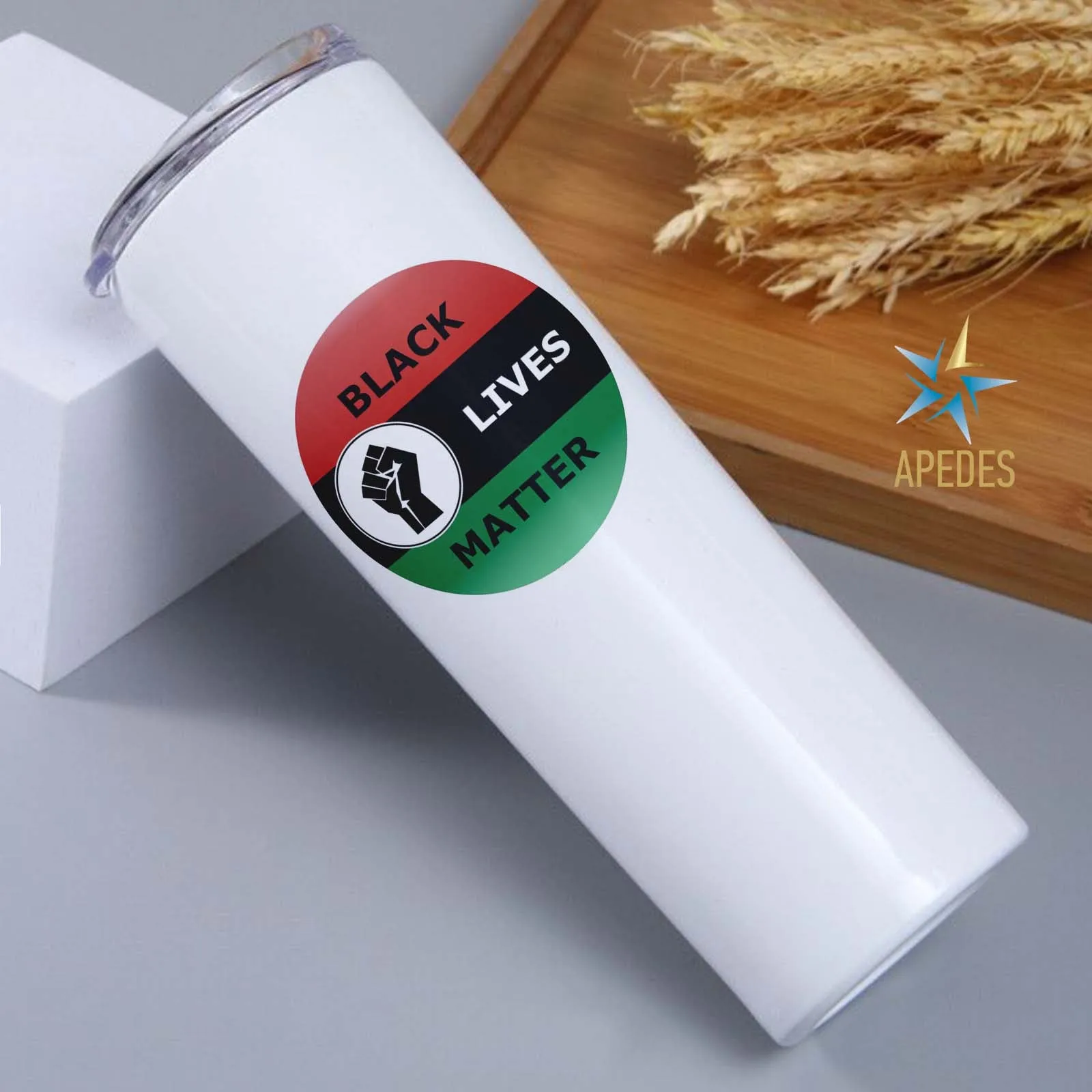 Black Lives Matter Stainless Steel Skinny Tumbler 20 OZ