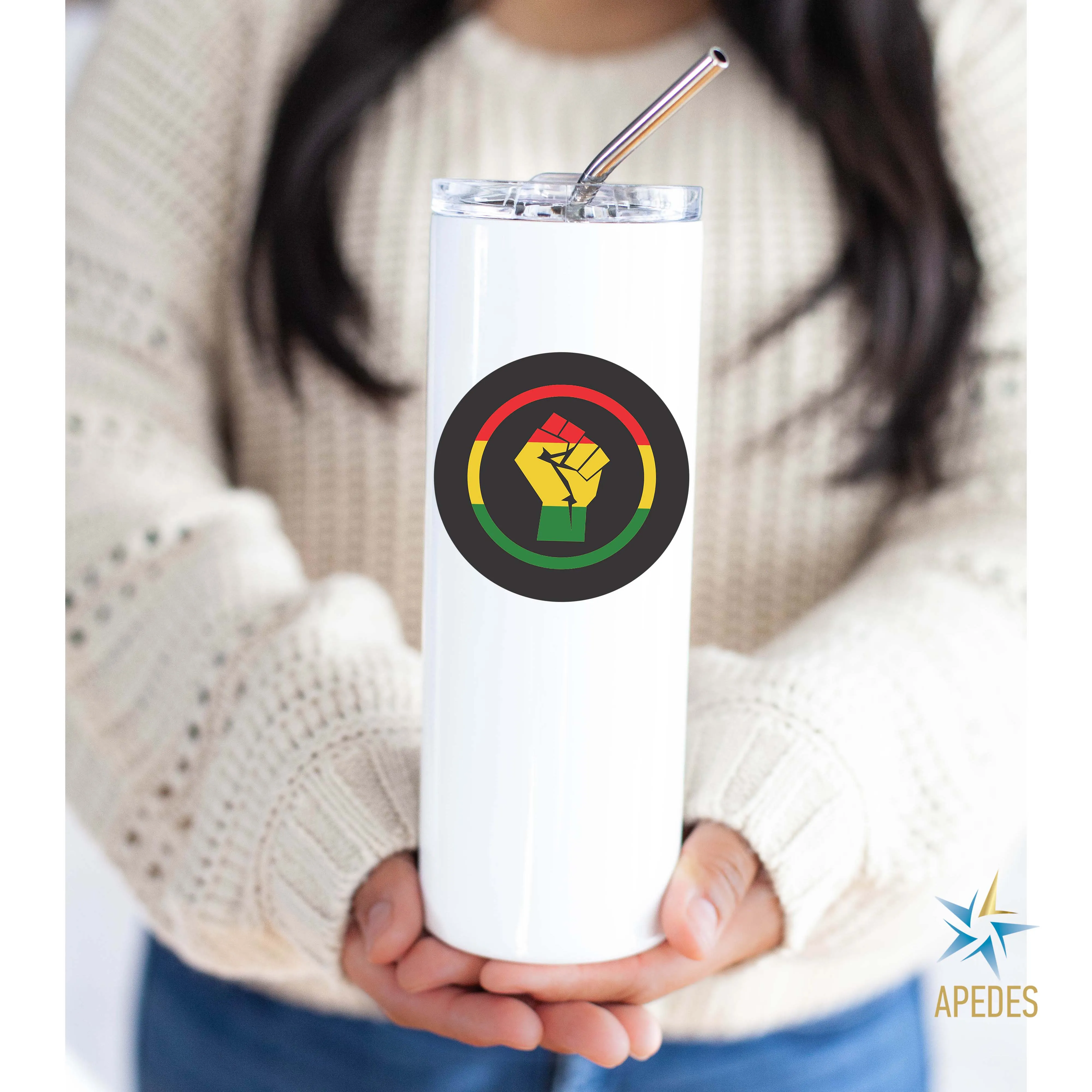 Black Lives Matter Stainless Steel Skinny Tumbler 20 OZ