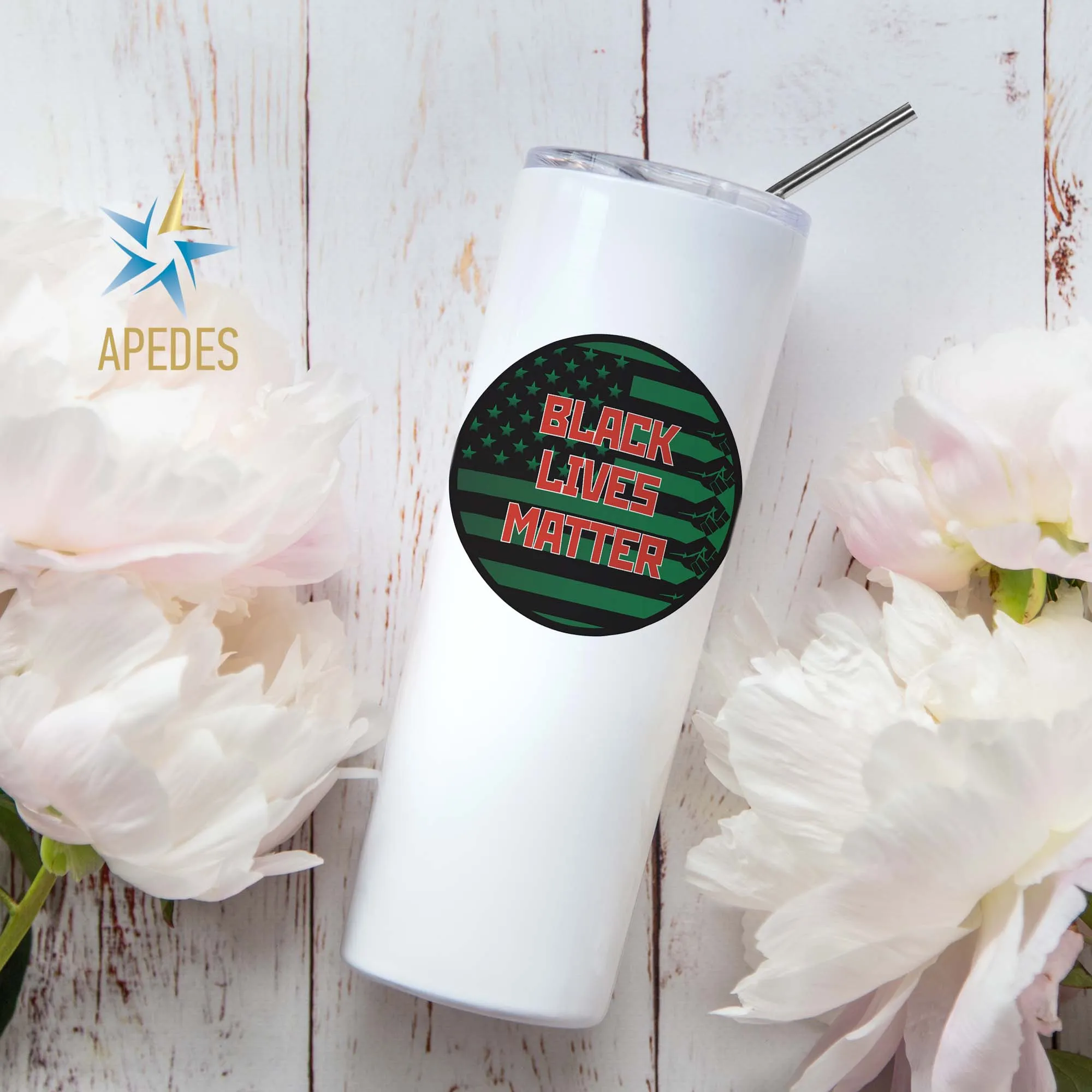 Black Lives Matter Stainless Steel Skinny Tumbler 20 OZ