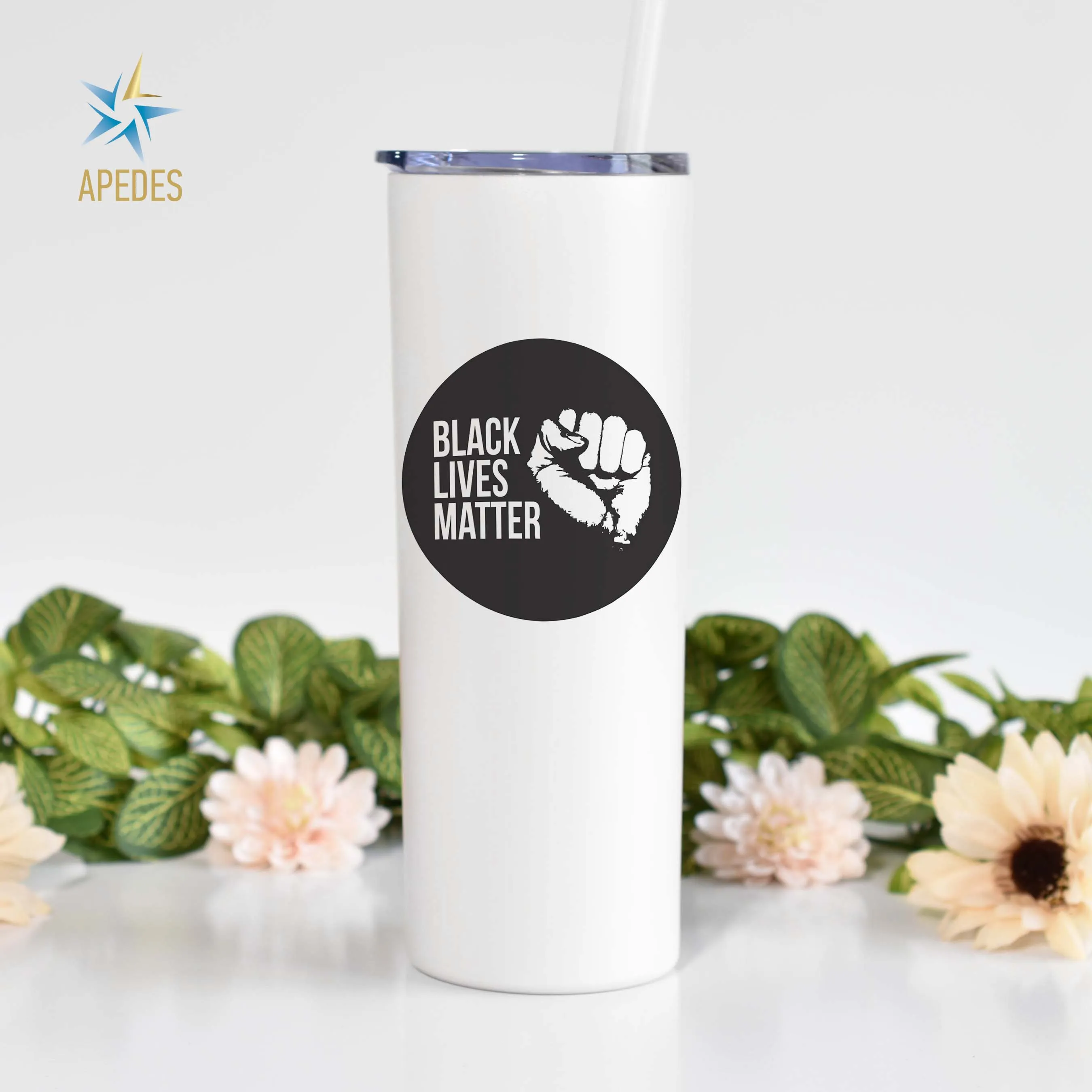 Black Lives Matter Stainless Steel Skinny Tumbler 20 OZ