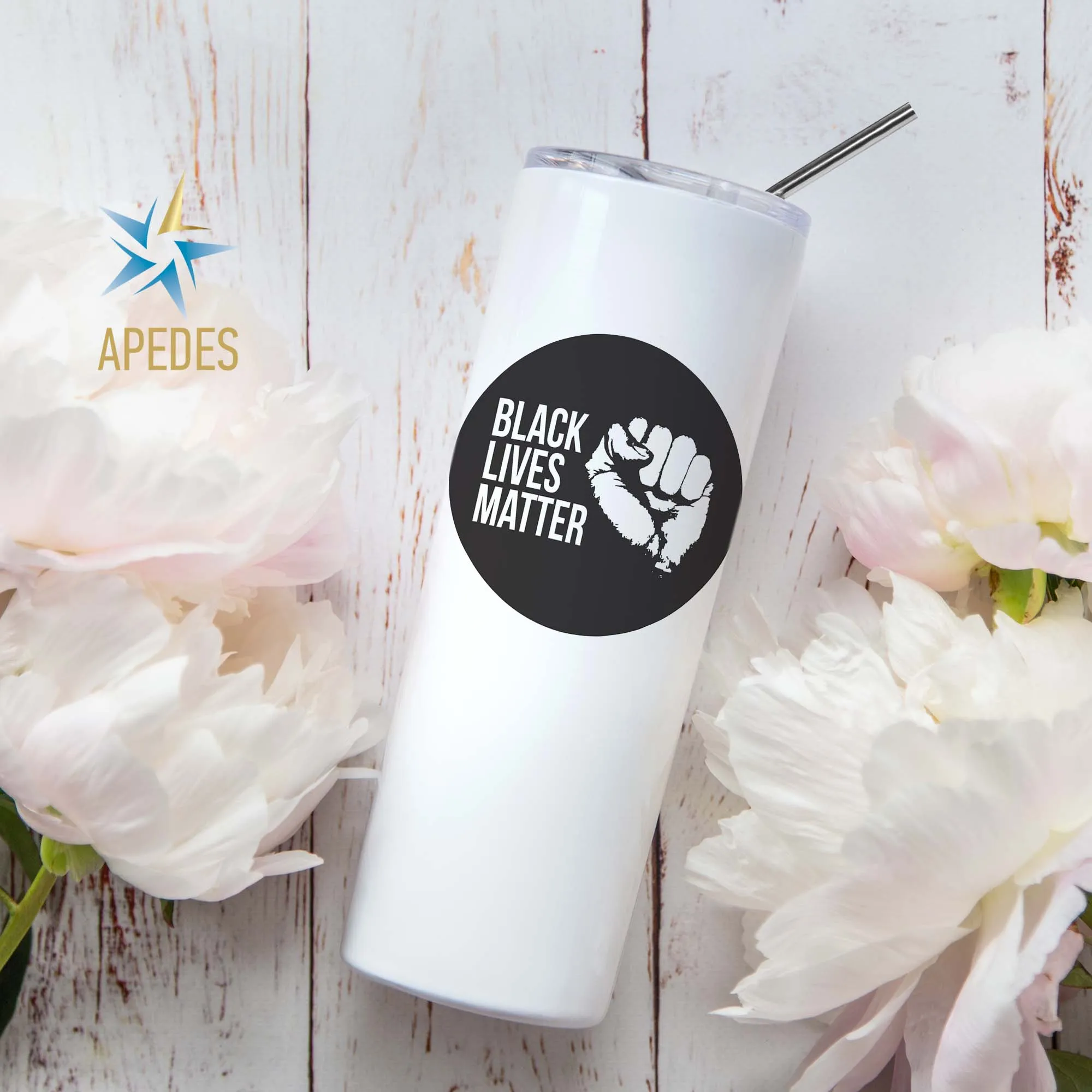 Black Lives Matter Stainless Steel Skinny Tumbler 20 OZ
