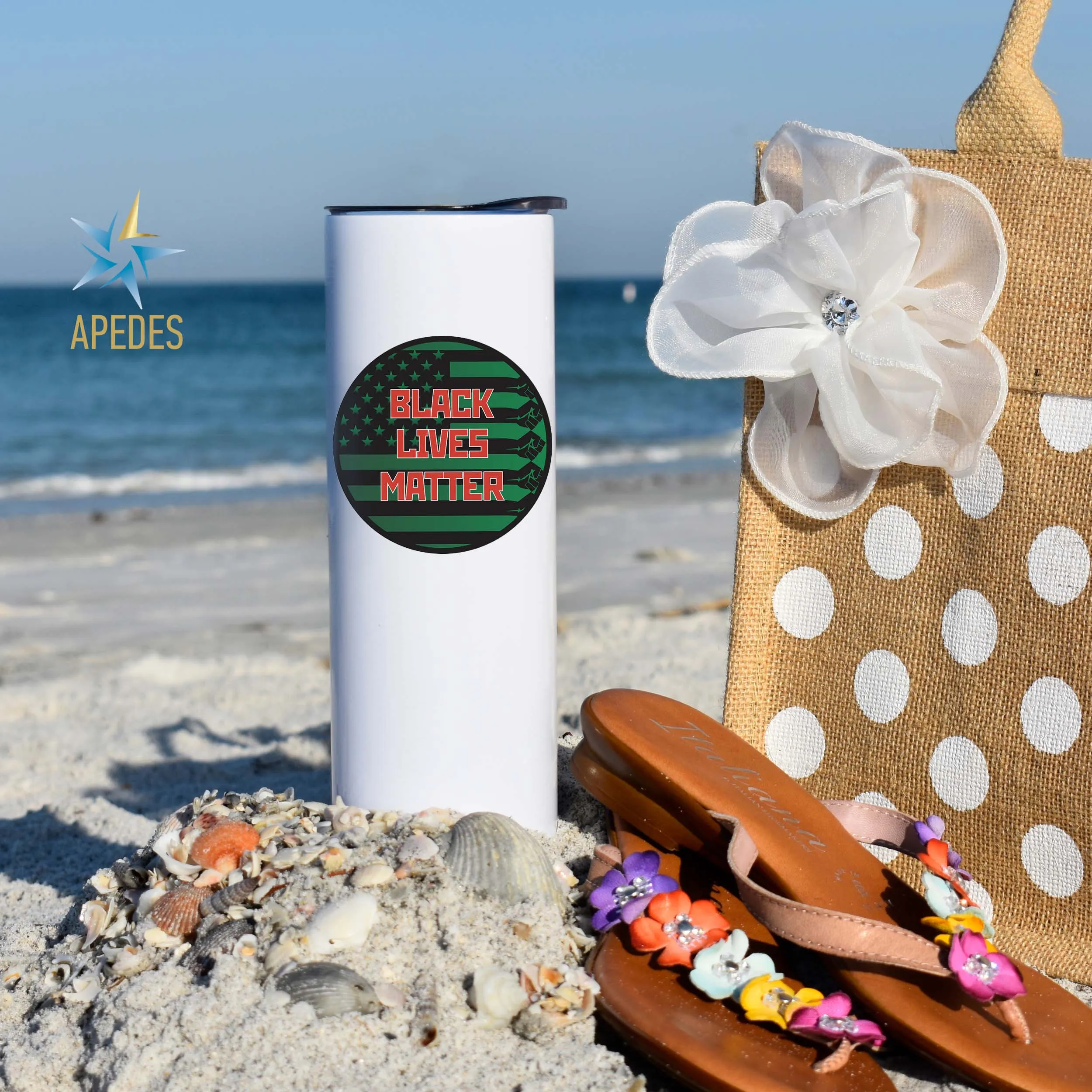 Black Lives Matter Stainless Steel Skinny Tumbler 20 OZ