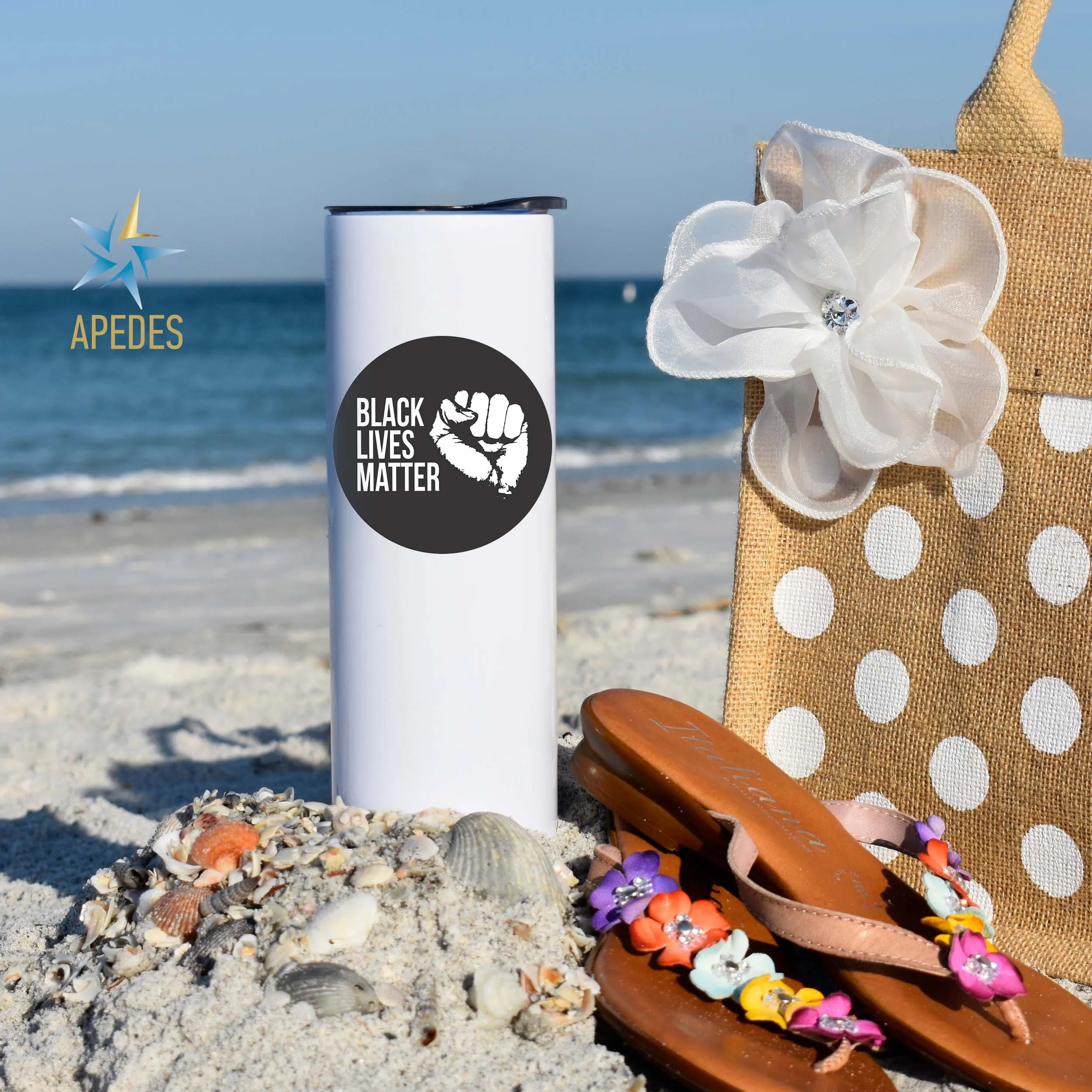 Black Lives Matter Stainless Steel Skinny Tumbler 20 OZ