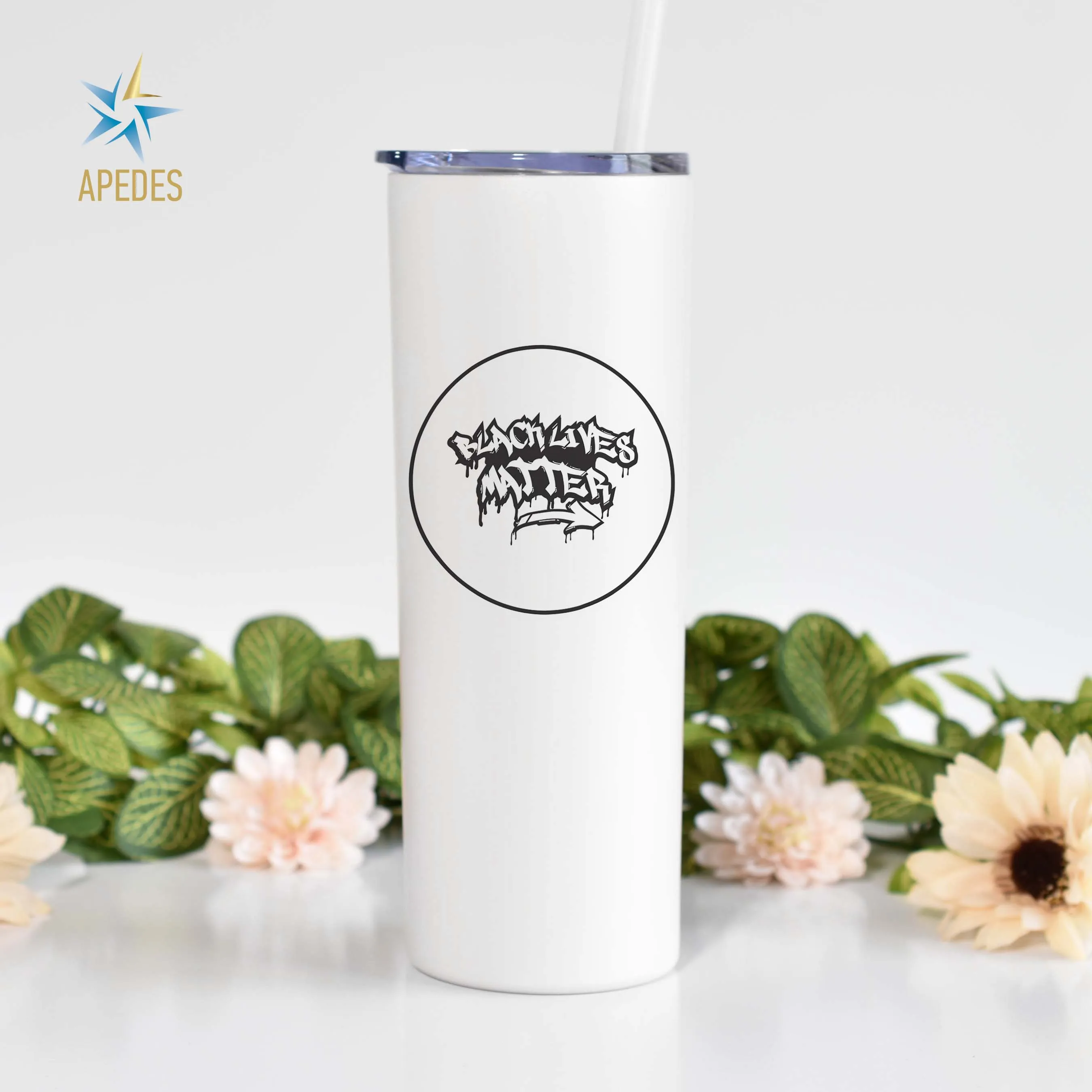Black Lives Matter Stainless Steel Skinny Tumbler 20 OZ